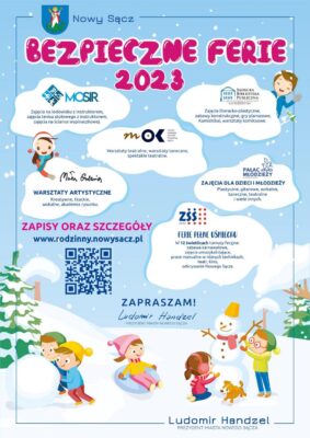 Plakat ferie 2023 - Nowy Sącz
