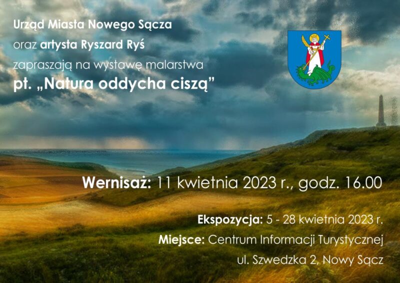 Plakat wystawy malarstwa Ryszarda Rysia