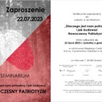 [Grybów]: Seminarium „Dlaczego jest nam potrzebny i jak budować Nowoczesny Patriotyzm”