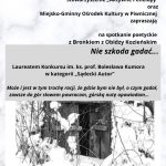 [Piwniczna-Zdrój]: Spotkanie poetyckie z Bronkiem z Obidzy Kozieńskim