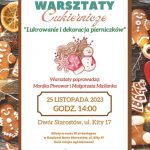 Warsztaty cukiernicze ”Lukrowanie i dekoracja pierniczków” w Muszynie