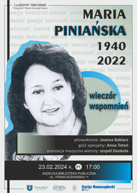 [wydarzenie]: Wieczór wspomnień o Marii Piniańskiej