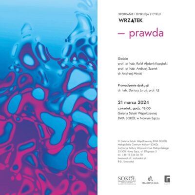 [wydarzenie]: Spotkanie i dyskusja z cyklu WRZĄTEK – prawda