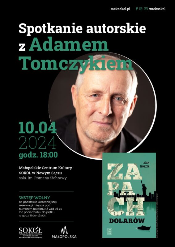 [wydarzenie]: Spotkanie autorskie z Adamem Tomczykiem