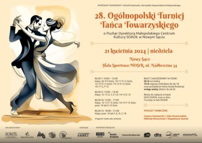 [wydarzenie]: 28. Ogólnopolski Turniej Tańca Towarzyskiego o Puchar Dyrektora MCK SOKÓŁ  w Nowym Sączu