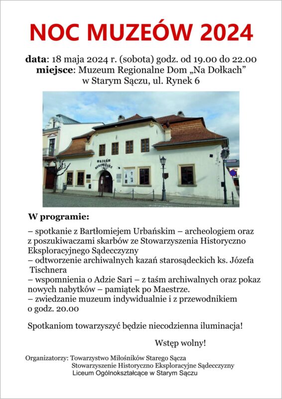 [Stary Sącz]: Noc Muzeów 2024