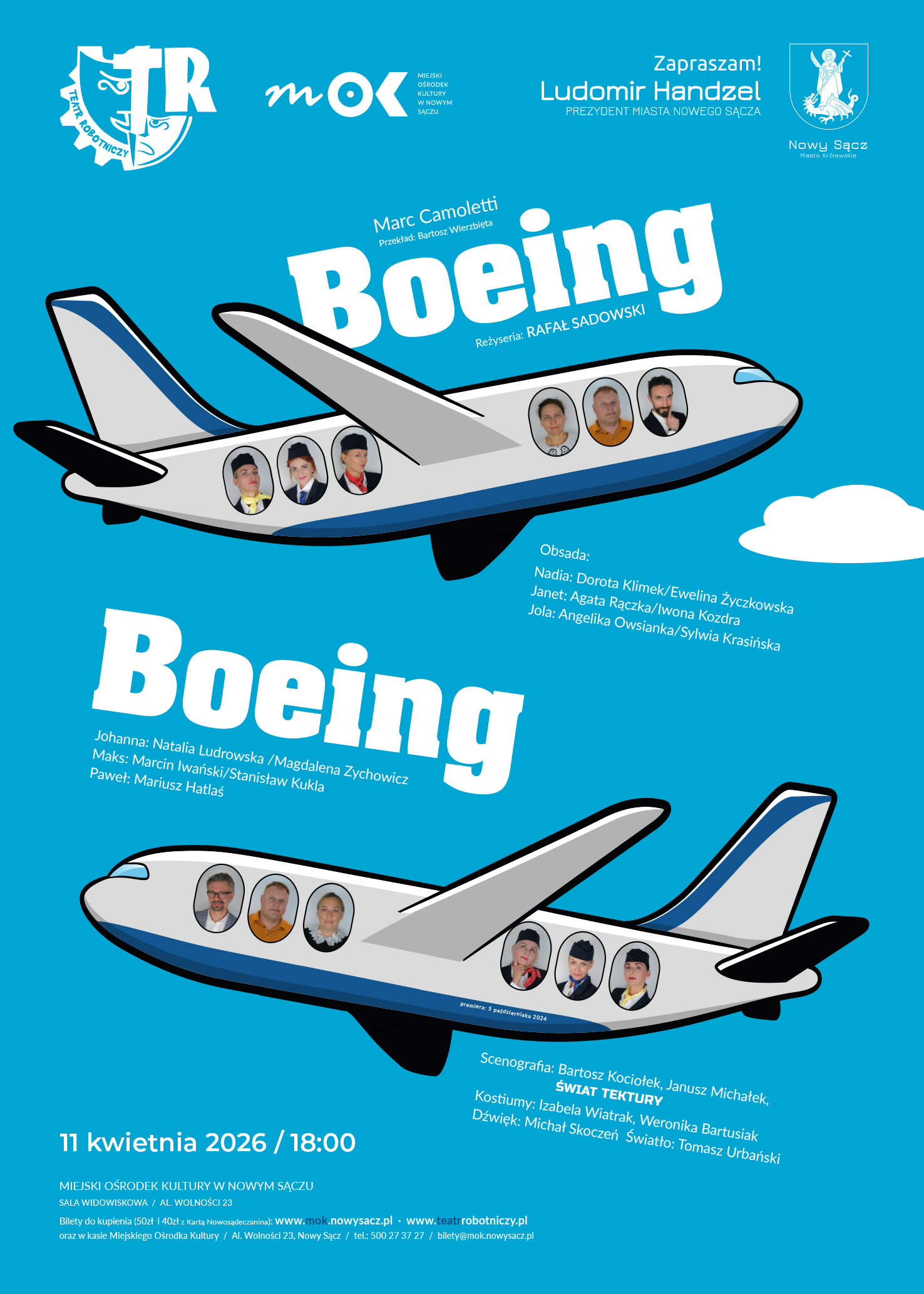 [Wydarzenie]: Spektakl pt." Boeing Boeing" w wykonaniu Teatru Robotniczego
